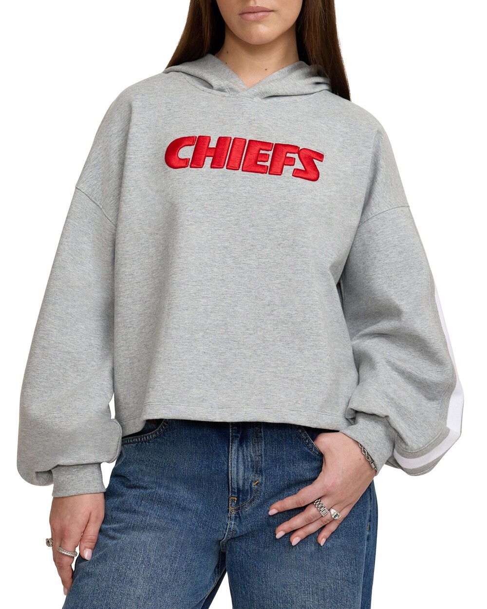 New Era Kansas City Chiefs Gray Logo Select Women's Hoodie - Size XXL